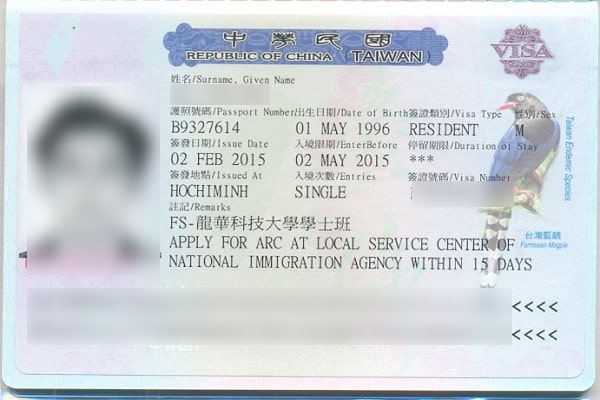 3 phút nắm toàn bộ thủ tục xin visa Đài Loan