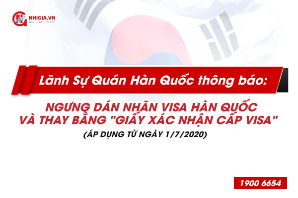 [Hot] Ngưng dán nhãn visa Hàn Quốc và thay bằng “Giấy xác nhận cấp visa”