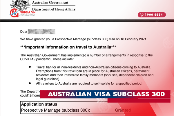Australian visa subclass 300: Procedures - Conditions - Detail application