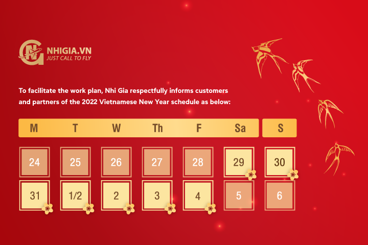 HOLIDAY NOTICE OF LUNAR NEW YEAR 2022