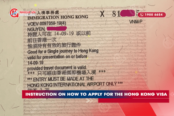 Instruction on how to apply for the Hong Kong visa - Updated 2023