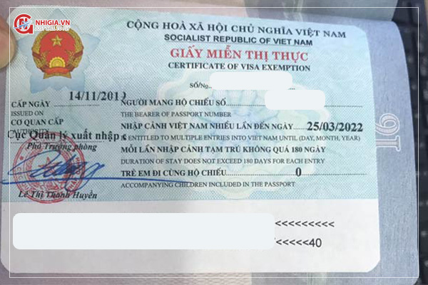 Hướng dẫn thủ tục xin cấp lại giấy miễn thị thực 5 năm