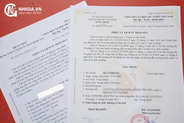 Lý lịch tư pháp cho người nước ngoài mới nhất