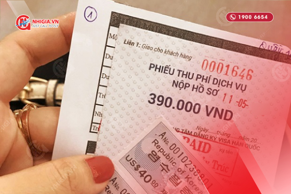Mức ph&iacute; 390,000 VNĐ/ hồ sơ tại KVAC
