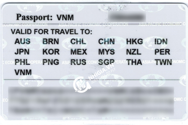 Thẻ Apec mặt sau