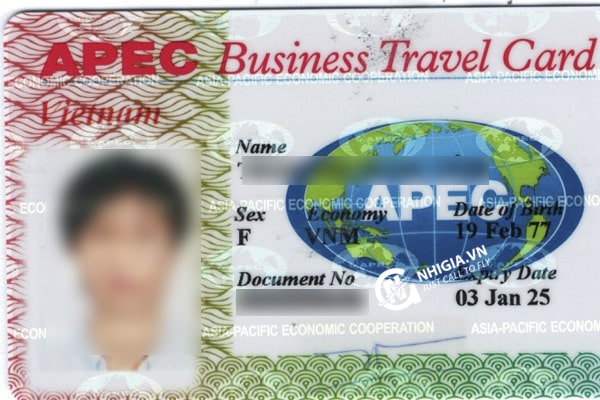 Thẻ Apec mặt trước
