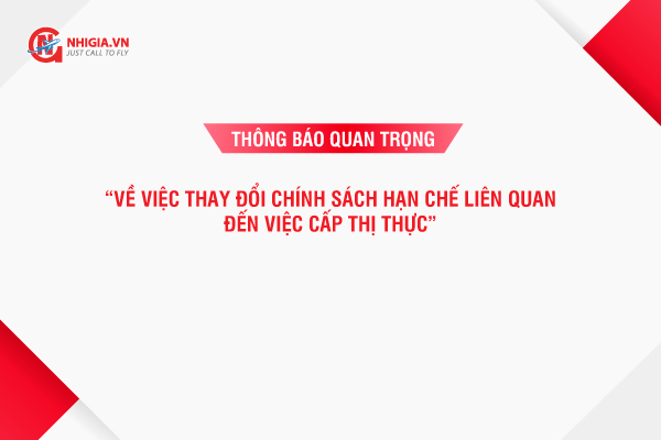Thông báo về việc thay đổi chính sách hạn chế liên quan đến việc cấp thị thực Hàn Quốc