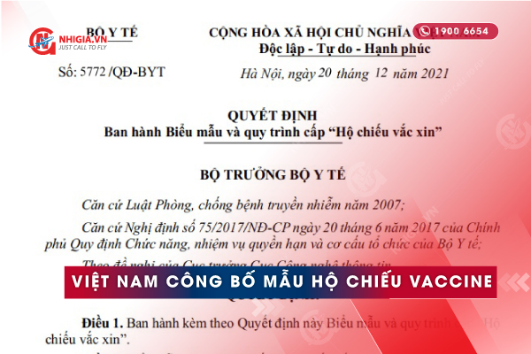 Việt Nam công bố mẫu hộ chiếu vaccine