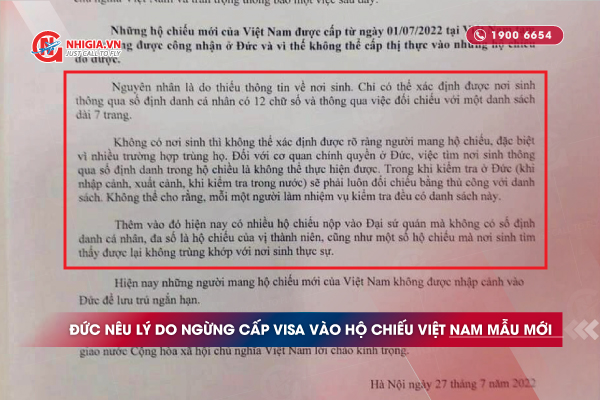 Đức nêu lý do ngừng cấp visa cho hộ chiếu Việt Nam mẫu mới