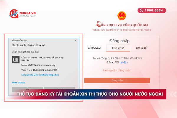Thủ tục đăng ký tài khoản xin thị thực cho người nước ngoài nhập cảnh vào Việt Nam 