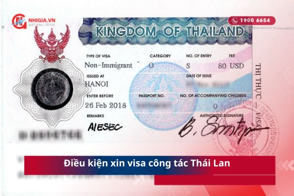 Điều kiện xin visa công tác Thái Lan
